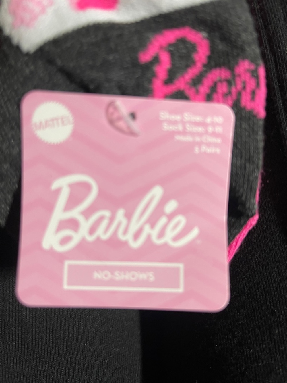 Barbie Gray and Hot Pink No-Show Sock Set - Picture 4 of 5